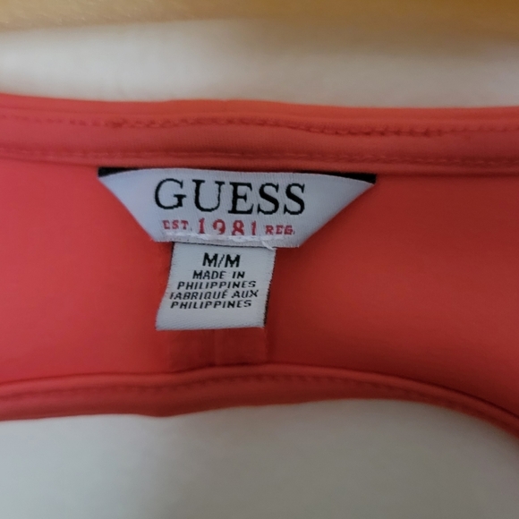 Never worn, Guess orange/corral, sexy open back dress. Size M - Picture 5 of 6
